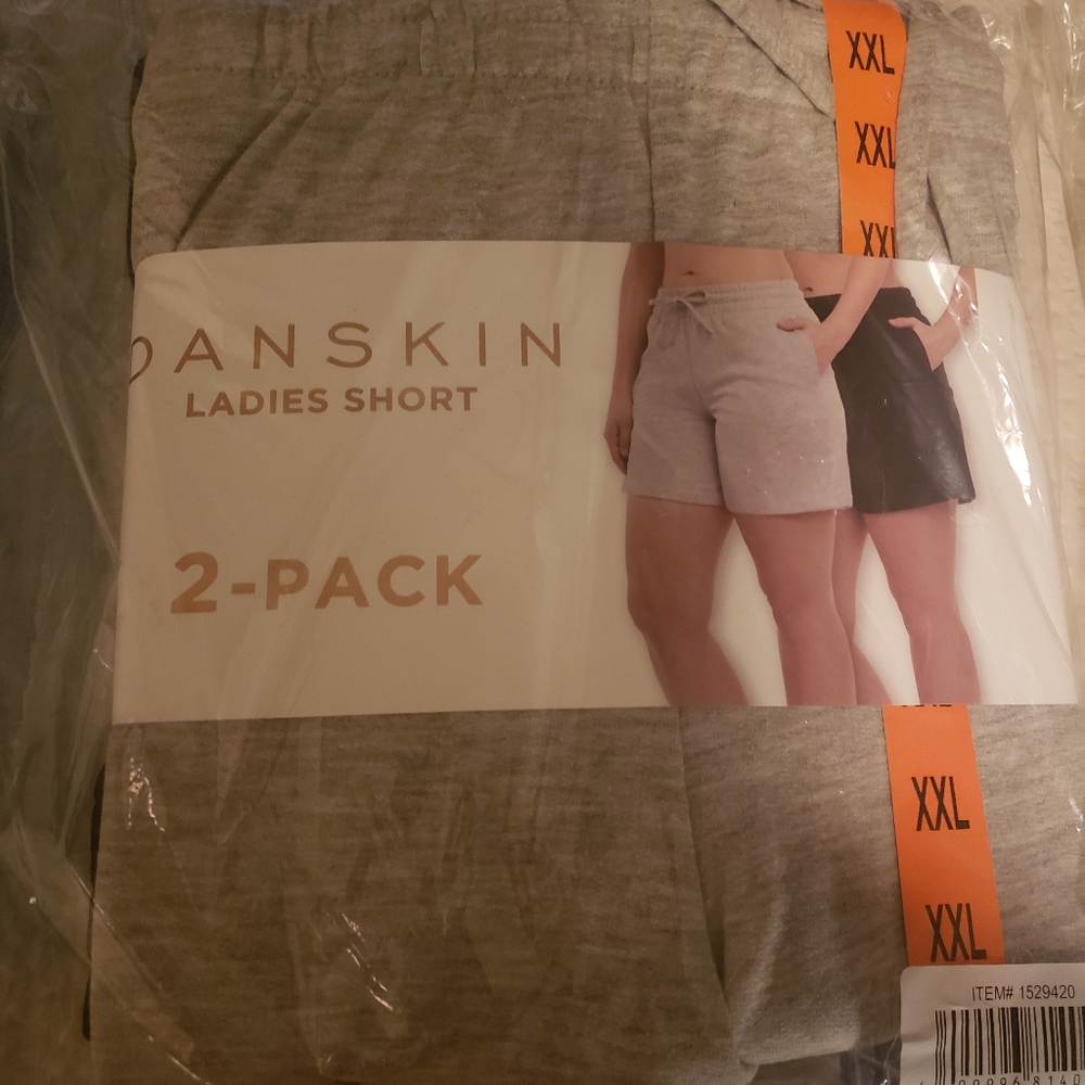 Danskins ladies 2 pack lounge shorts